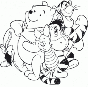 Winnie Pooh dibujos para colorear 001